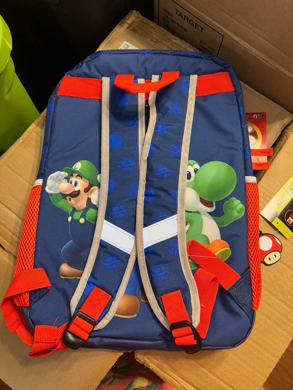 Nintendo Super Mario Bros. 17" Laptop Backpack with Mario, Luigi, and Yoshi - Picture 2 of 3
